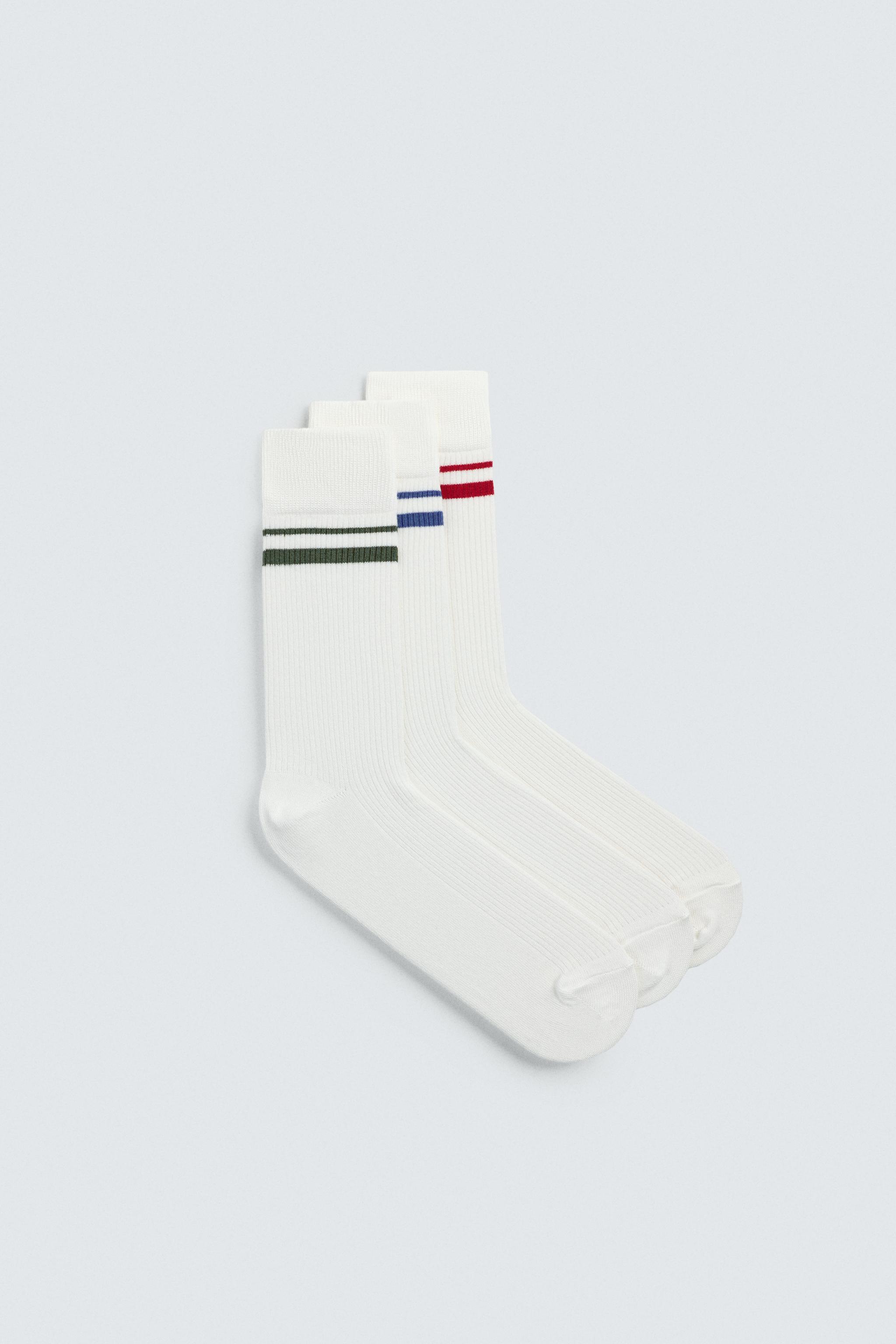 THREE-PACK STRIPED SOCKS